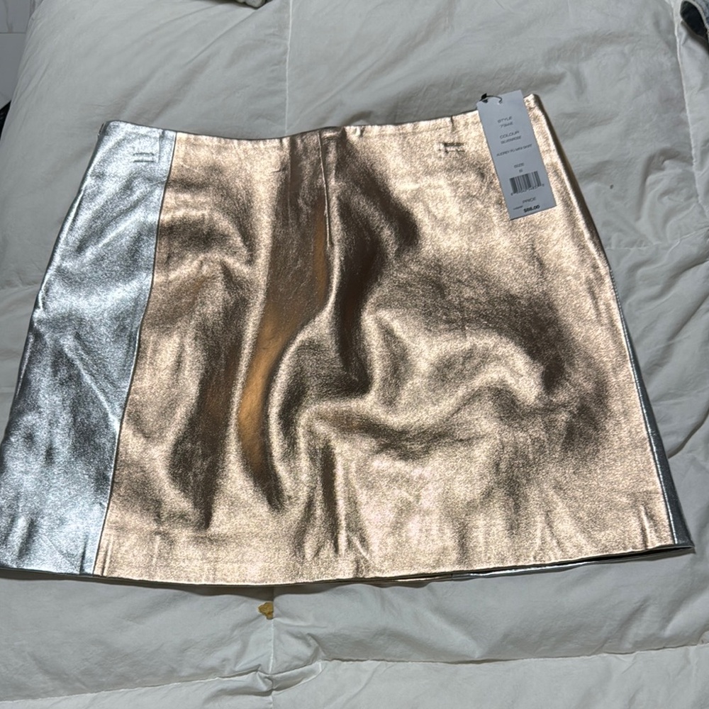 Chic Metallic Gold and Silver Skirt